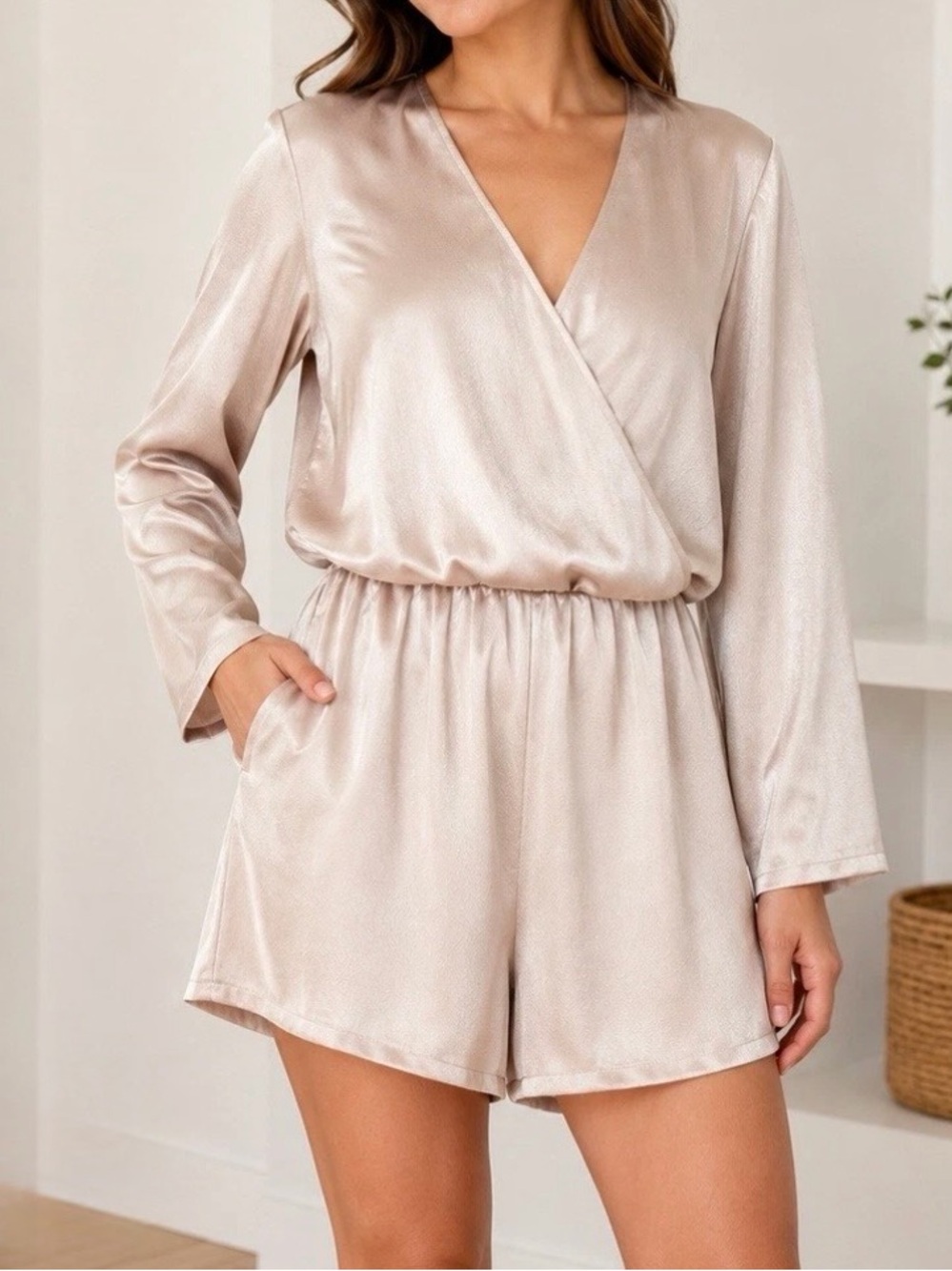 Alexis Aine  Romper - Size M - Long Sleeves